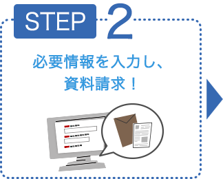 STEP2　必要情報を入力し、資料請求！
